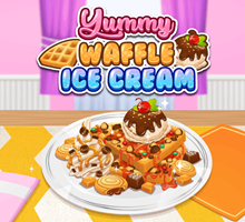 yummy waffle ice cream
